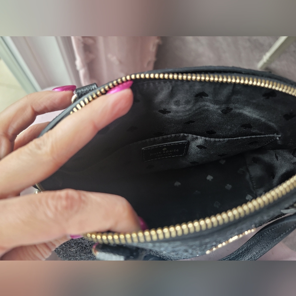 Kate Spade Black Glitter Purse - Picture 3 of 14